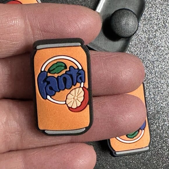 Fanta Orange Soda Can Shoe Charm | Fits Crocs | Fun Drink Jibbitz Style Accessor - Picture 2 of 3